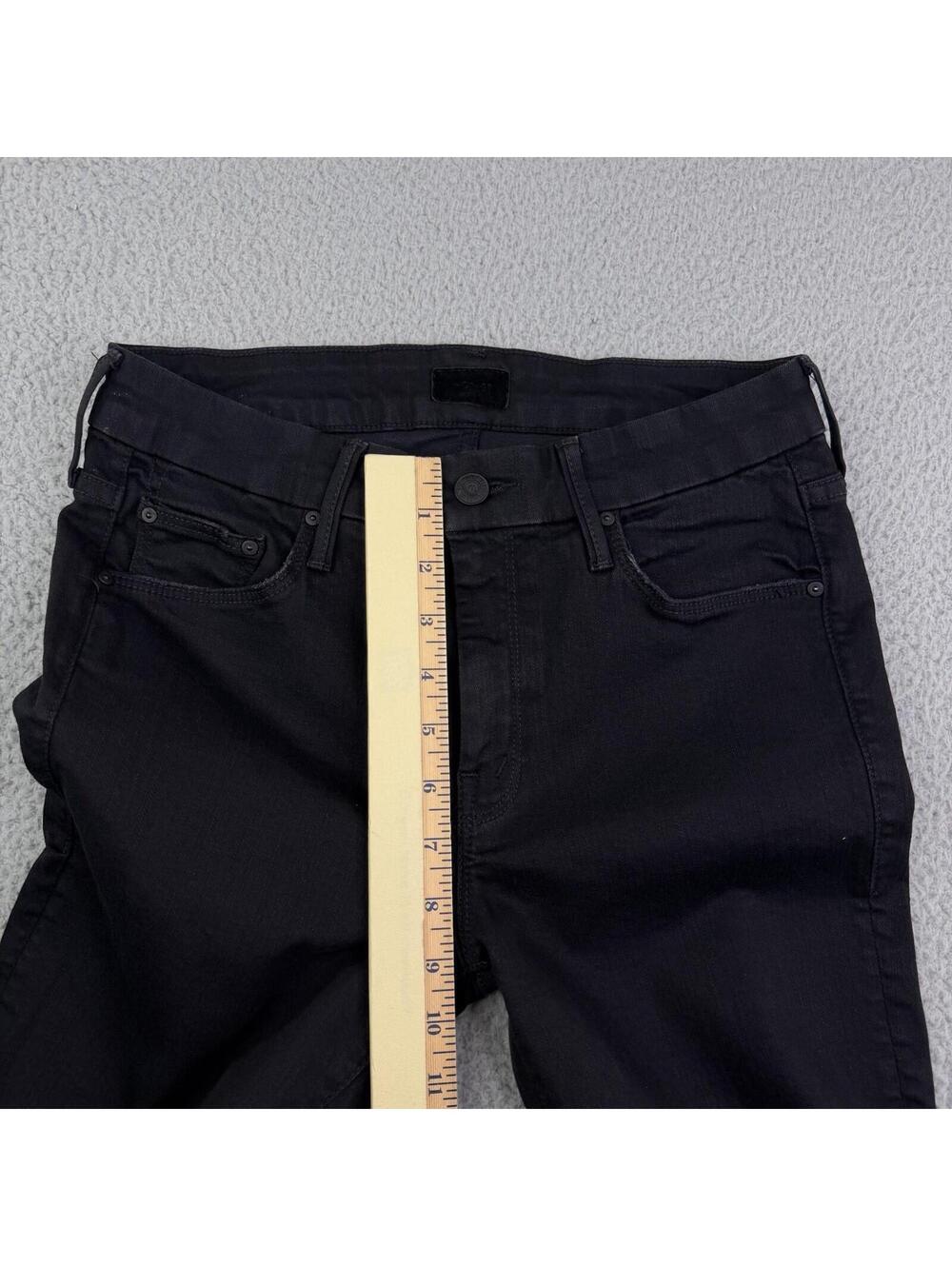 Mother The Looker Not Guilty Black Jeans Sz 28 x 27 Slim Ankle Stretch - Picture 6 of 15